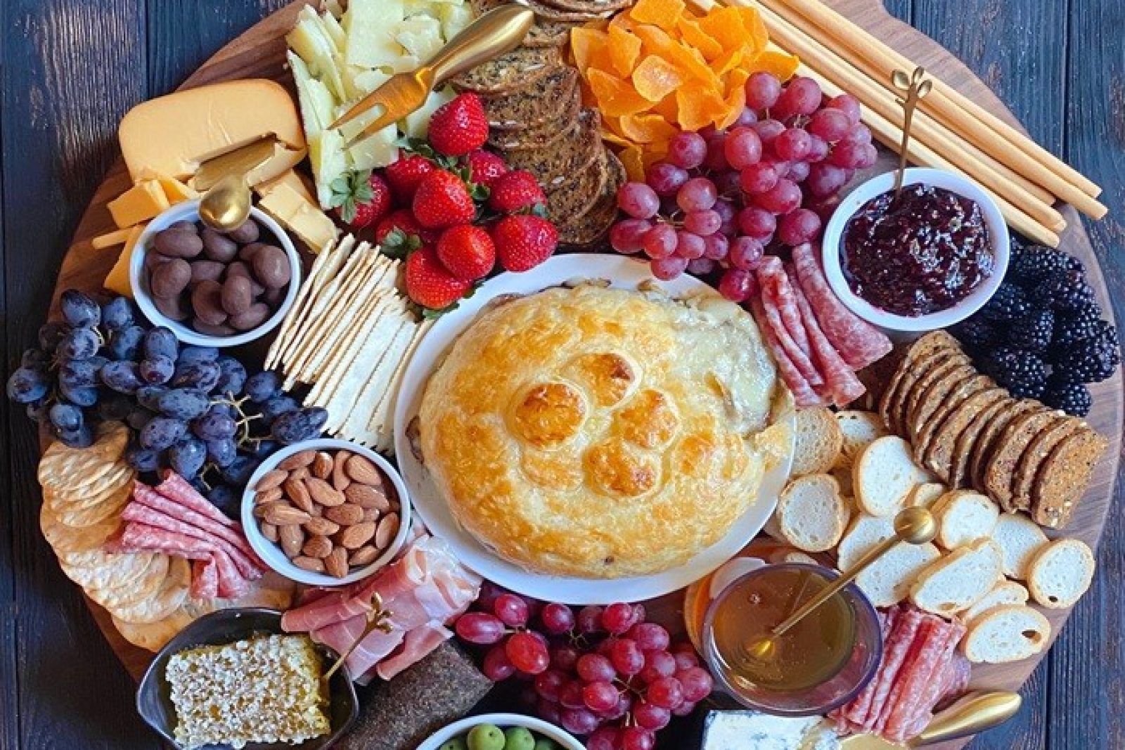 Baked brie with sorrel jam
