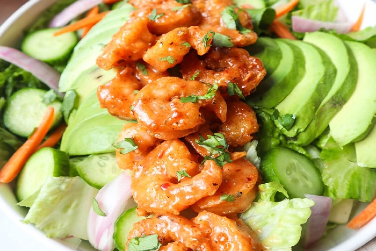Bang bang prawn salad