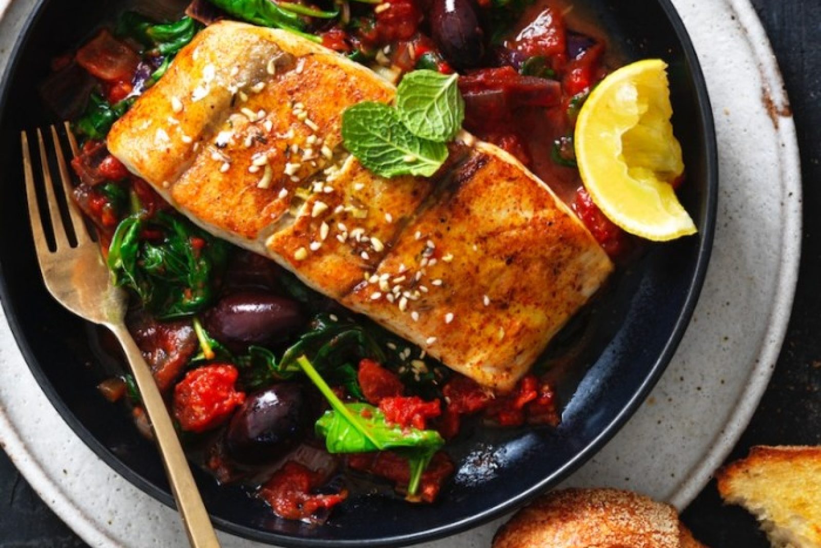 Barramundi with Moroccan spices