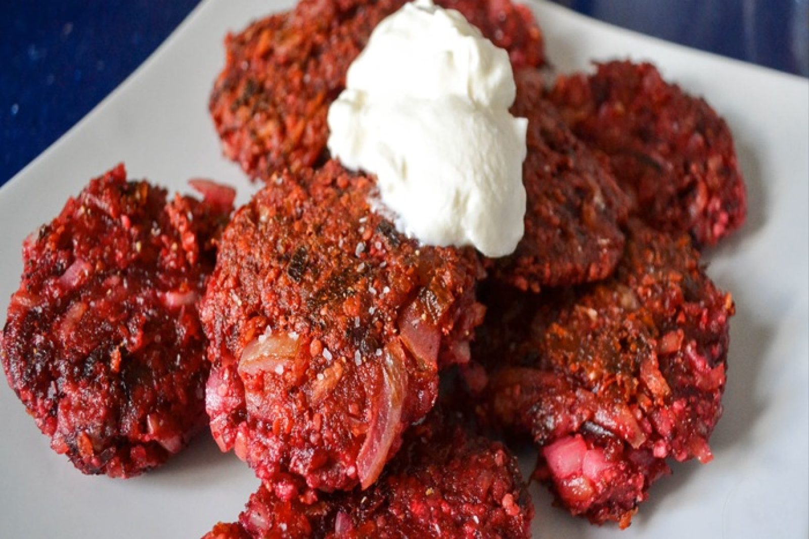 Beetroot latkes