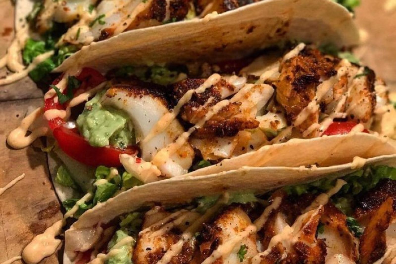 Cajun spiced fish tacos
